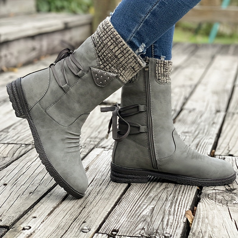 Women's lace-up ankle winter boots