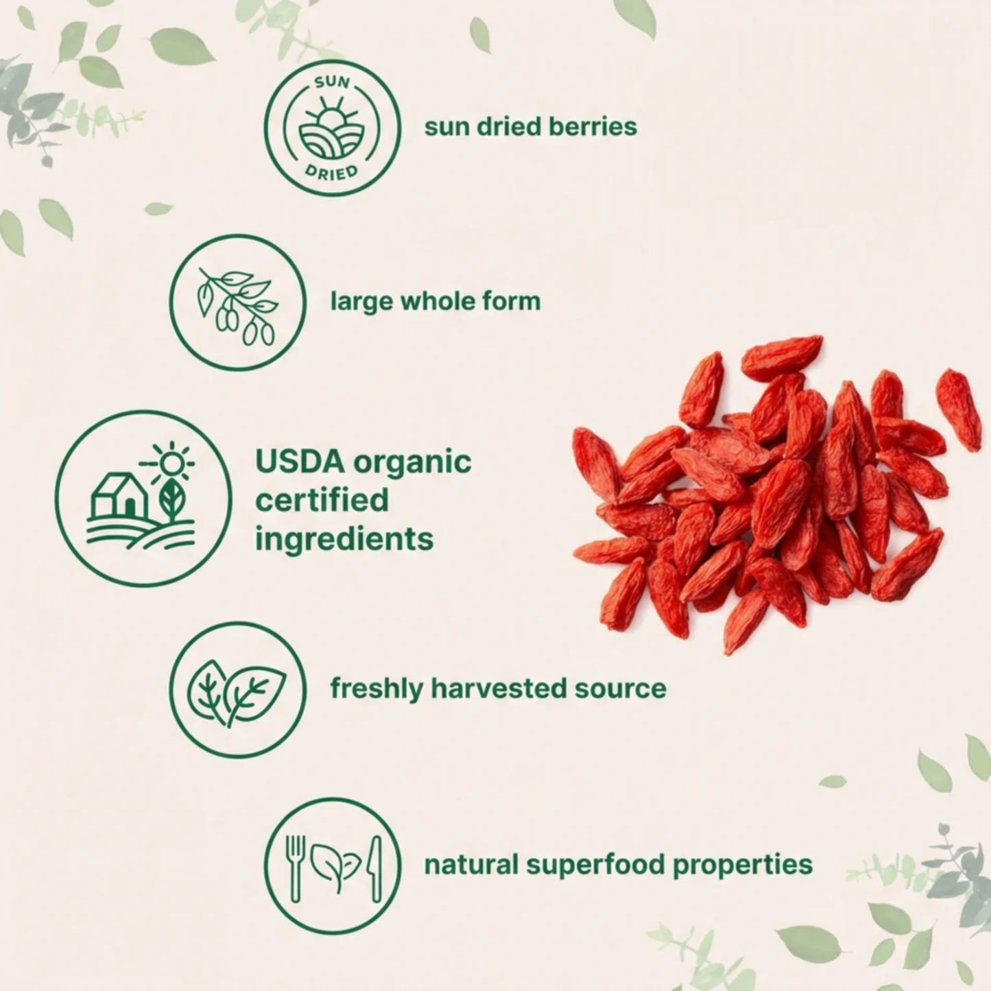 Organic Himalayan Goji Berries – 10,000mg Heart-Liver Support