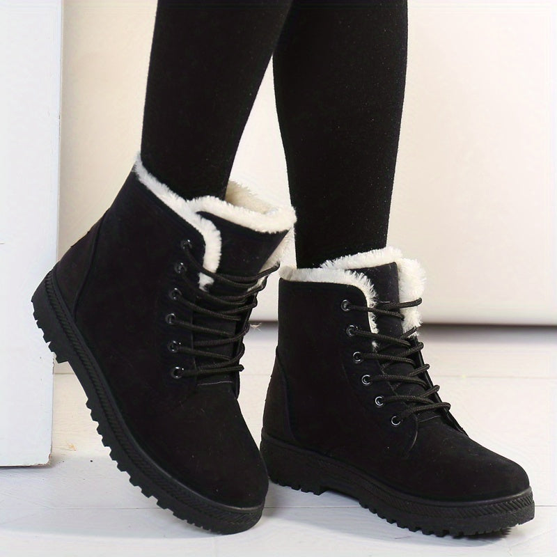 Women's winter lace-up non-slip boots