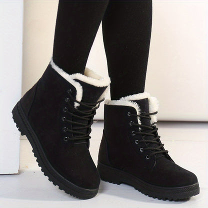 Women's winter lace-up non-slip boots