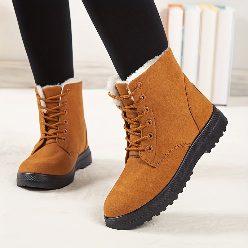 Women's winter lace-up non-slip boots