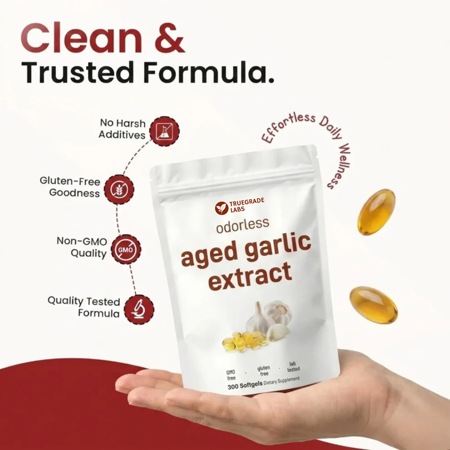 Aged Garlic Extract - 7500mg Odorless Softgels
