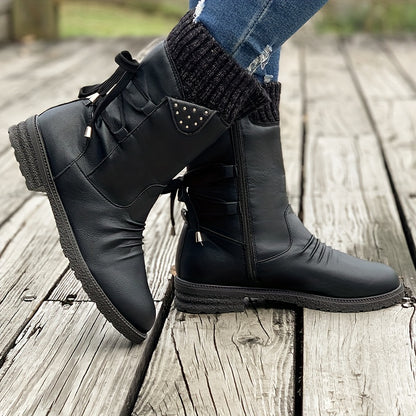 Women's lace-up ankle winter boots