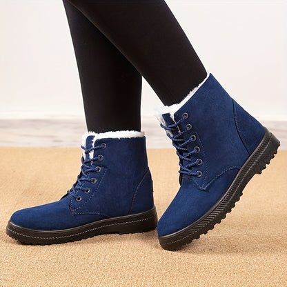 Women's winter lace-up non-slip boots