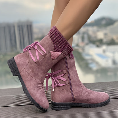 Women's lace-up ankle winter boots