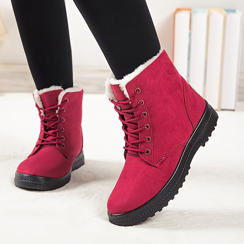 Women's winter lace-up non-slip boots