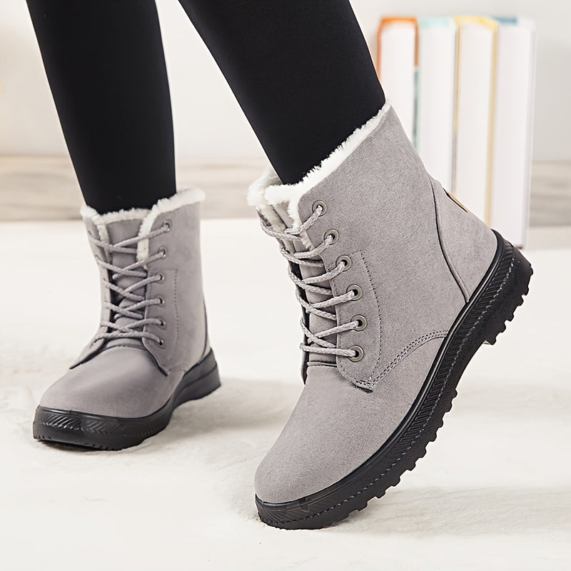 Women's winter lace-up non-slip boots