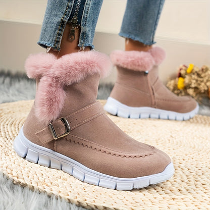 Women's insulated winter boots with a zipper