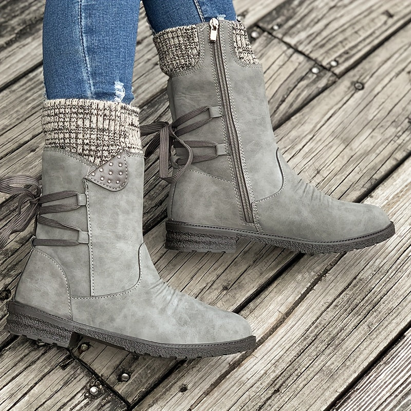 Women's lace-up ankle winter boots