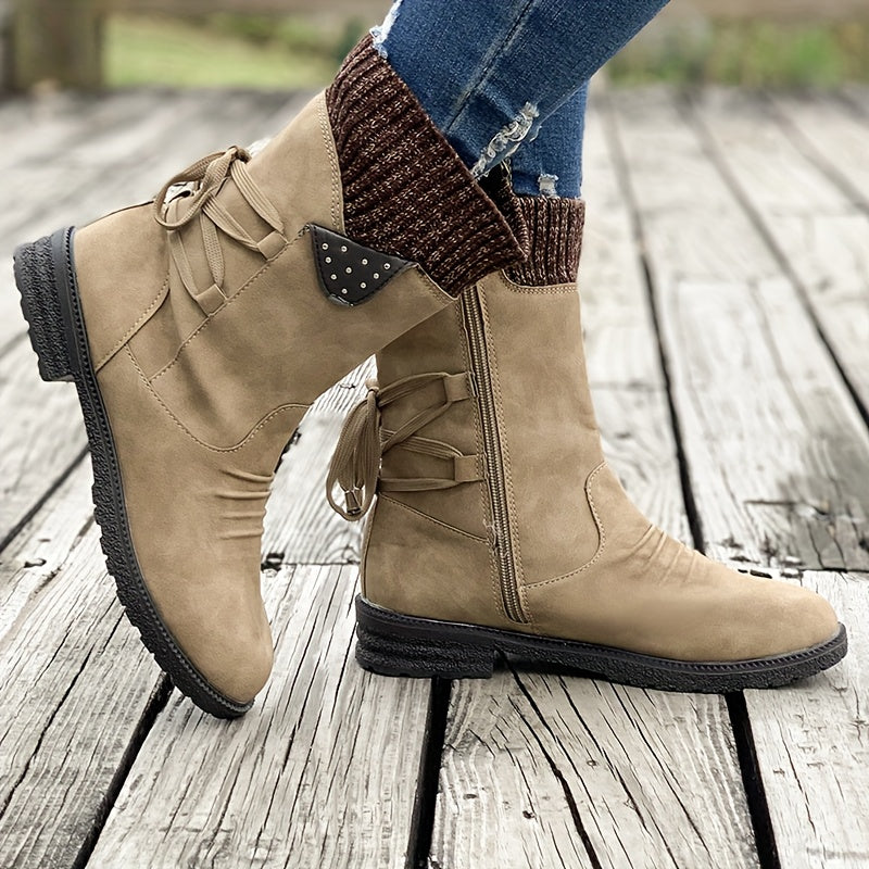 Women's lace-up ankle winter boots