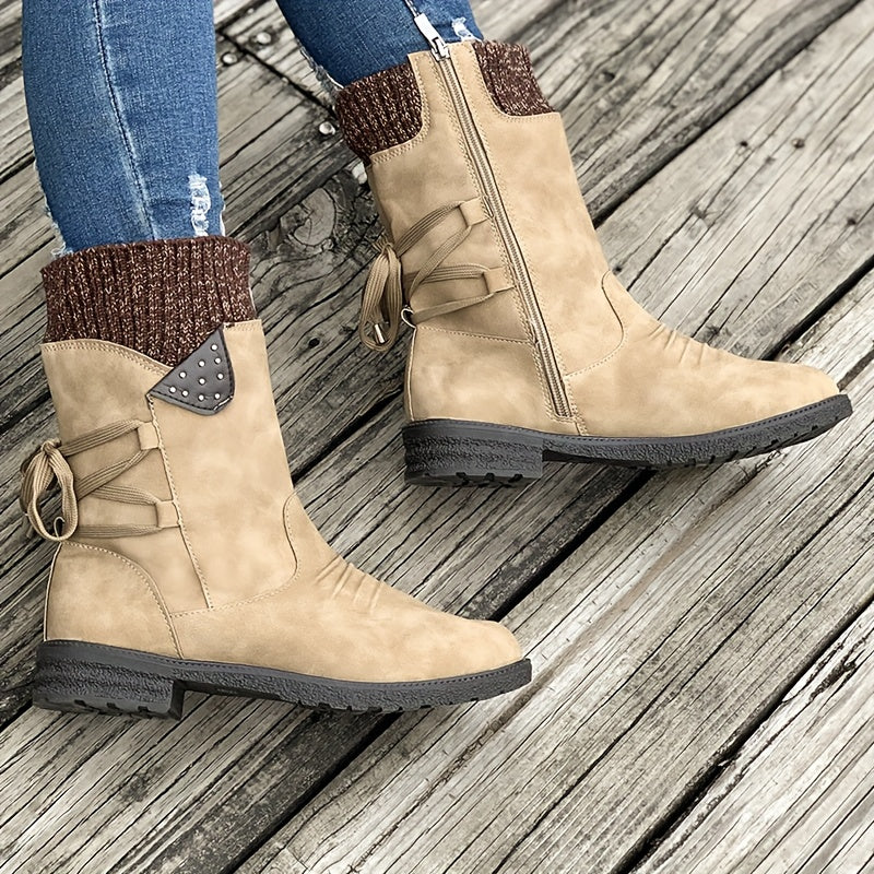 Women's lace-up ankle winter boots