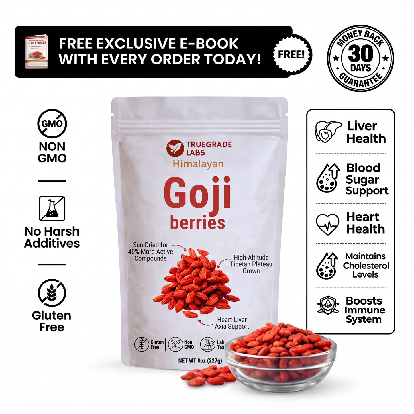 Organic Himalayan Goji Berries – 10,000mg Heart-Liver Support